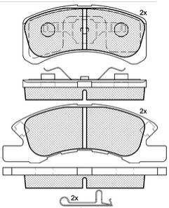 Pastillas de Freno (0771)(122MM) DAIHATSU MIRA - NEW MOVE (02/...)