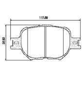 Pastillas de Freno (0761)(117MM) TOYOTA COROLLA DIESEL (00/..)