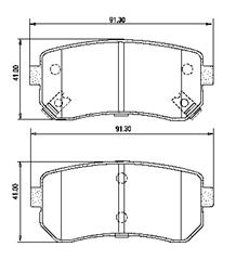 Pastillas de Freno (0900)(93MM) HYUNDAI I30 (09/...)/ KIA SPORTAGE TRASERA