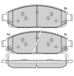 Pastillas de Freno (0874)(176MM) JEEP GRAND CHEROKEE III, IV, COMMANDER