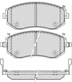 Pastillas de Freno (0857)(136MM) SAAB 9-2X / SUBARU IMPREZA, LEGACY