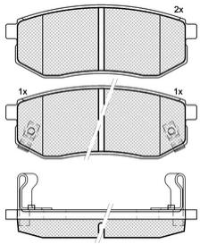 Pastillas de Freno (0858)(102MM) HYUNDAI GALLOPER / MITSUBISHI / KIA TRASERA