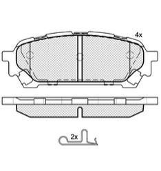 Pastillas de Freno (0841)(108MM) SUBARU IMPREZA / SAAB 9-2X (04/..)TRASERA