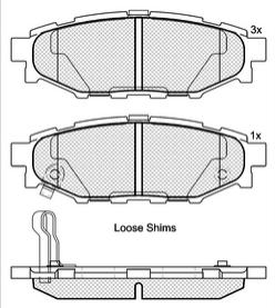 Pastillas de Freno (0860)(110MM) SUBARU LEGACY, OUTBACK(04/..)TRASERA