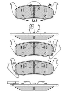 Pastillas de Freno (0875)(142MM) JEEP GRAND CHEROKEE, COMMANDER