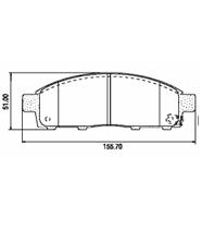 Pastillas de Freno (0889)(155MM) MITSUBISHI L-200 TRITON (08/...) DI-D(09/..)