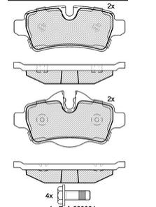 Pastillas de Freno (0893)(95MM) MINI COOPER S II, CLUBMAN, ONE II (06/..)TRASER