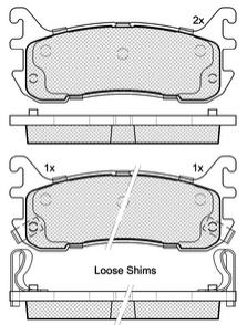 Pastillas de Freno (0641)(102MM) FORD ESCORT EUROPEO(99/..)TRASERA