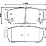 Pastillas de Freno (0897)(118MM) HYUNDAI SANTA FE / KIA SPORTAGE (08/..) TRASER