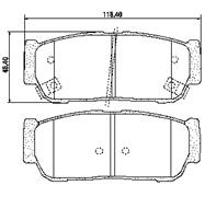 Pastillas de Freno (0897)(118MM) HYUNDAI SANTA FE / KIA SPORTAGE (08/..) TRASER