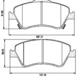Pastillas de Freno (0910)(136MM) TOYOTA COROLLA - AURIS (06/..)