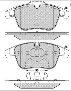 Pastillas de Freno (1101) (155MM) PEUGEOT 508, 508 SW / CITROEN  C5