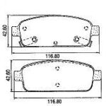 Pastillas de Freno (0998)(116MM) CHEVROLET CRUZE, ASTRA-TRACKER (08/...) TRASER