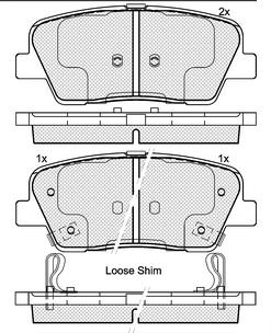 Pastillas de Freno (0996) (117MM) HYUNDAI- KIA SORENTO-CARNIVAL TRASERA