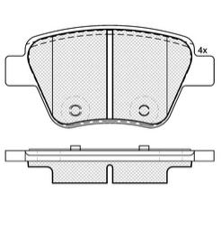 Pastillas de Freno (0993)(109MM) VW VENTO, PASSAT,CIROCCO,GOLF,VENTO TRASERA