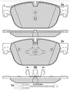 Pastillas de Freno (1042)(180MM) PEUGEOT RCZ, 407, 308, 508/ CITROEN C4, C5