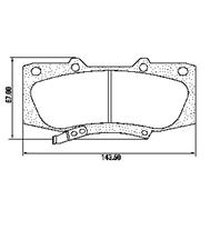 Pastillas de Freno (0981)(143MM) TOYOTA HILUX  07/      DELANTERA