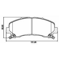 Pastillas de Freno (1090)(151MM) CHEVROLET S10, SILVERADO (13/...)