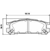 Pastillas de Freno (0209) (107MM) SUBARU GRIEGA-IMPREZA-LEGACY TRASERA-SVX