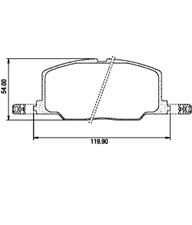 Pastillas de Freno (0222) (120MM) TOYOTA CAMRY-CARINA-CELICA-COROLLA