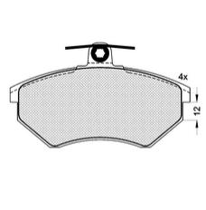 Pastillas de Freno (0649)(118MM) AUDI 81-90 / VW GOLF - PASSAT