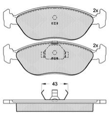 Pastillas de Freno (0661)(151MM) VOLVO 440 / 460 1.6 - 1.9D DIESEL