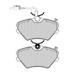 Pastillas de Freno (0364) (111MM) RENAULT LAGUNA / PEUGEOT 306 S/ABS-405