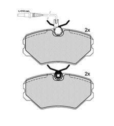 Pastillas de Freno (0363) (109MM) PEUGEOT 306 2.0I XSI COUPE- 405 (C/ABS)