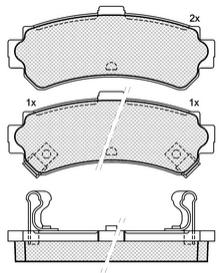 Pastillas de Freno (0719)(99MM) NISSAN ALMERA - SENTRA   TRASERA