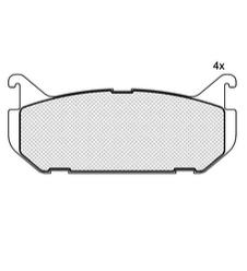 Pastillas de Freno (0258) (100MM)  MAZDA 626 GLX-COUPE- MX6 TRASERA