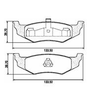 Pastillas de Freno (0339) (133MM) CHRYSLER CIRRUS-NEON-PT CRUISER-SPIRIT