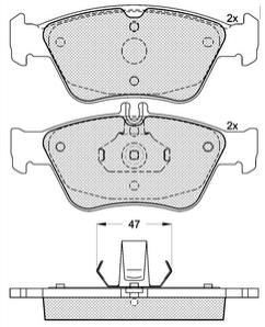 Pastillas de Freno (0477)(151MM) MERCEDES BENZ  SKL 200-230 CLASE E