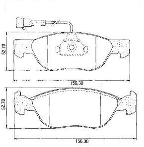 Pastillas de Freno (0410)(156MM) ALFA ROMEO 145 - 146 / FIAT BARCHETA - MAREA