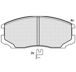 Pastillas de Freno (0587)(114MM) DAIHATSU TERIOS / MITSUBISHI LANCER