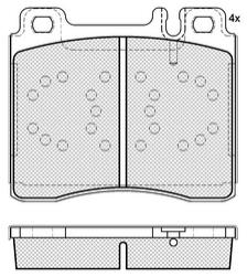 Pastillas de Freno (0423)(99 MM)MERCEDES BENZ  280 S-300SE-350S-400S-500E-600