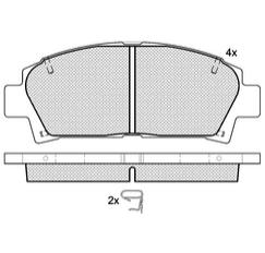 Pastillas de Freno (0446) (141MM) TOYOTA CARINA -CELICA-MR 2 (93/95)