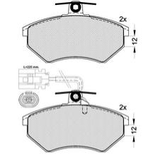 Pastillas de Freno (0654)(119MM) VOLKSWAGEN GOLF 1.8GT - 1.9TD C/SENSOR