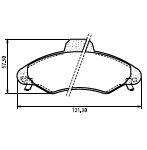 Pastillas de Freno (0503)(131MM) FORD ESCORT, ORION / VOLKSWAGEN POINTER