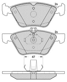 Pastillas de Freno (0575)(156MM) MERCEDES BENZ E280 - E300 - E320 - E420