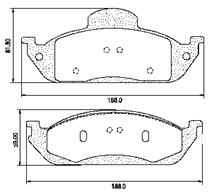 Pastillas de Freno (0563)(188MM) MERCEDES BENZ ML 320 - 430 (98/..)