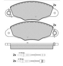 Pastillas de Freno (0533)(169MM) PEUGEOT 406, 607 / CITROEN XANTIA
