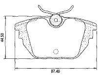 Pastillas de Freno (0487)(87MM) ALFA ROMEO 145-146/ FIAT MAREA TRASERA