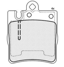 Pastillas de Freno (0579)(63MM) MERCEDES BENZ LINEA E / SL TRASERA (96/..)