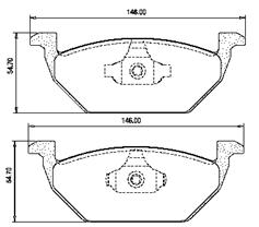 Pastillas de Freno (0643)(146MM) VW BORA, GOLF, NEW BEATLE / AUDI A3, TT / SEAT