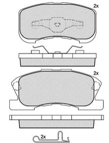 Pastillas de Freno (0631)(115MM) DAIHATSU SIRIUN  (92/..)
