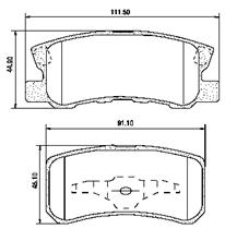 Pastillas de Freno (0749)(111MM) MITSUBISHI ENDEAVER/ MONTERO TRASERA