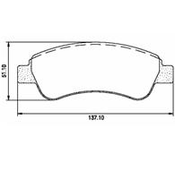 Pastillas de Freno (0688)(136MM) CITROEN XSARA - BERLINGO / PEUGEOT 206 - 307