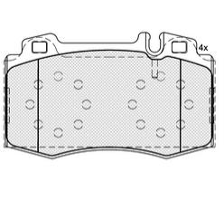 Pastillas de Freno (0722)(119MM) MERCEDES BENZ MB-ML 430 2.8/ SERIE 320-500