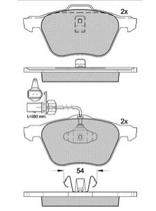 Pastillas de Freno (0726)(161MM) VOLKWAGEN PASSAT C/SENSOR / FORD GALAXY