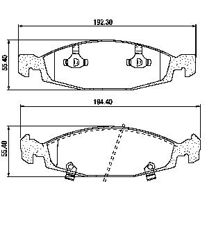 Pastillas de Freno (0566)(194MM) JEEP GRAN CHEROKEE